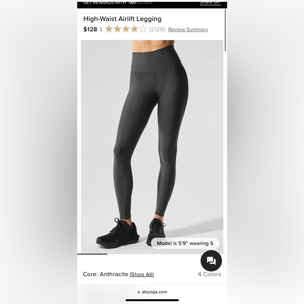 Women's Charcoal Alo Leggings
